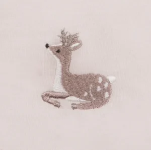 Avery Row Embroidered Cotton Bib - Deer