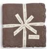 Avery Row Scallop Knit Blanket - Biscuit