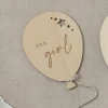 Balloon Milestone Baby Announcement - It's a Girl