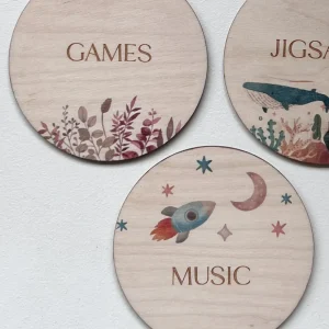 Custom Wooden Storage Labels - Choice of Designs