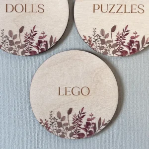 Custom Wooden Storage Labels - Choice of Designs