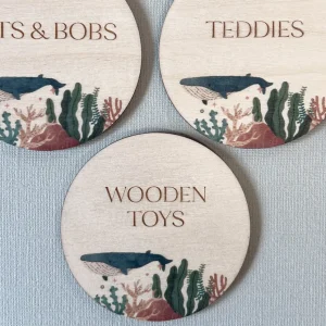 Custom Wooden Storage Labels - Choice of Designs