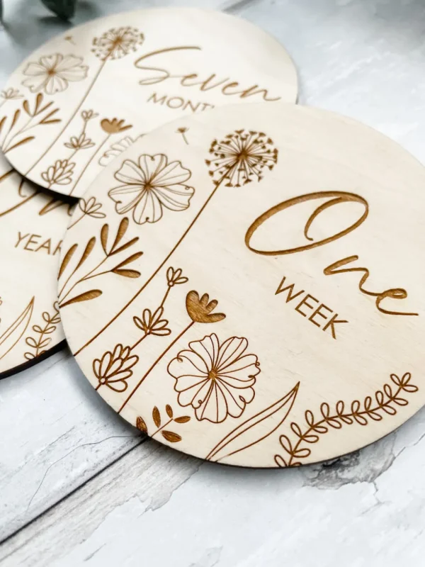 Dandelion Wishes Baby Milestone Discs