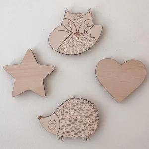 F+B Adhesive Wooden Wall Hooks