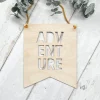 F&B 'Adventure' Wooden Wall Hanging