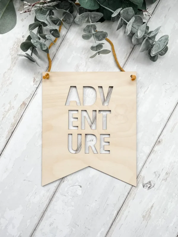 F&B 'Adventure' Wooden Wall Hanging