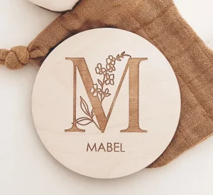 F+B Botanical Baby Name Announcement Plaque