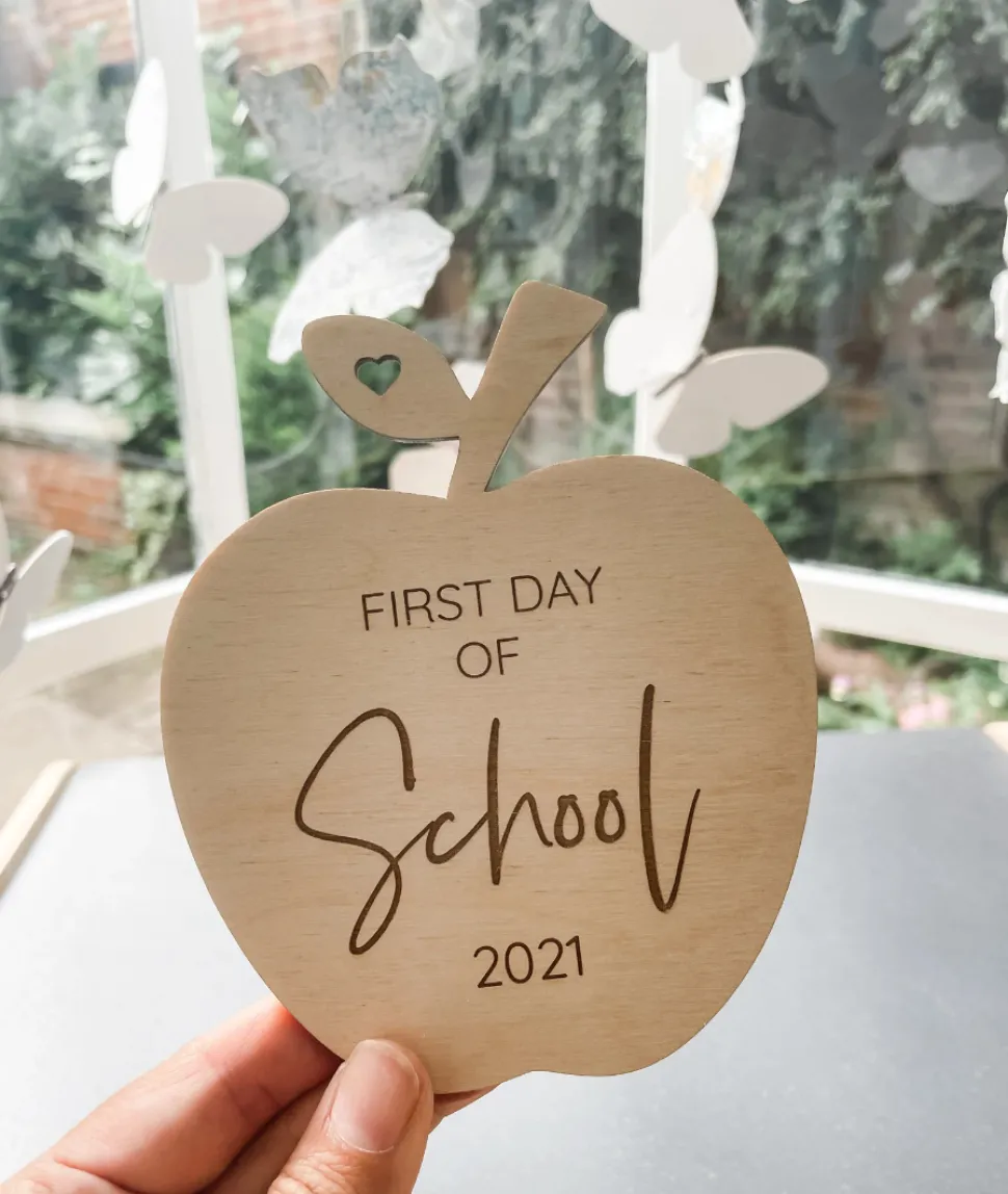 first_day_of_nurseryschoo_0.webp First Day of Nursery/School Plaque | Social Media Flat Lay Prop | Laser Engraved | UK