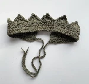 Gooseberry Fool Handmade Crown Accessory - Olive