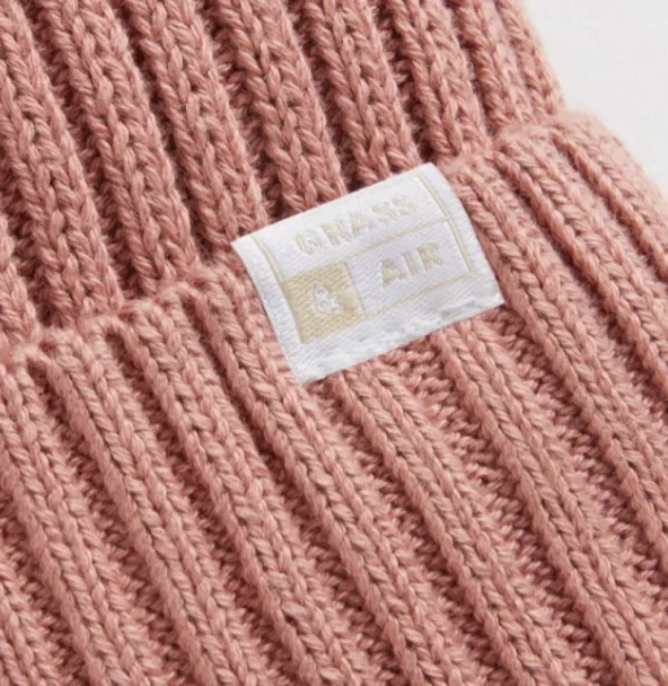 Grass & Air Beanie Hat - Rose