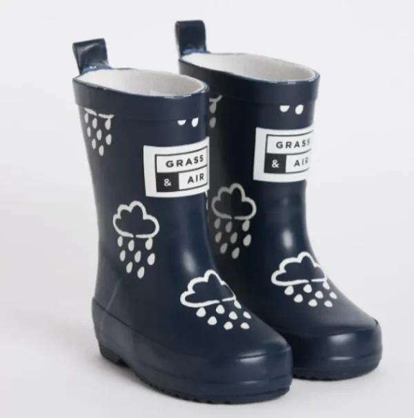 Grass & Air Colour- Revealing Wellies - Navy