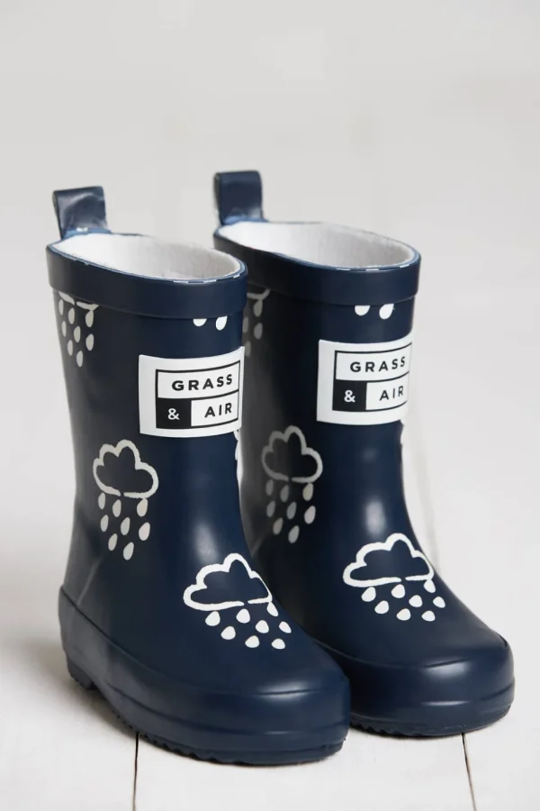 Grass & Air Colour- Revealing Wellies - Navy