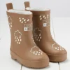 Grass & Air Colour-Changing Winter Wellies - Fudge Brown
