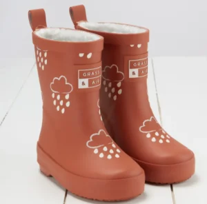 Grass & Air Colour-Changing Winter Wellies - Burnt Orange
