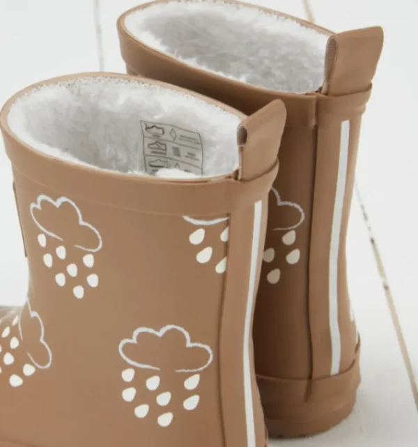 Grass & Air Colour-Changing Winter Wellies - Fudge Brown