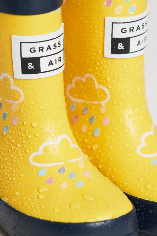 Grass & Air Colour-Changing Winter Wellies - Yellow