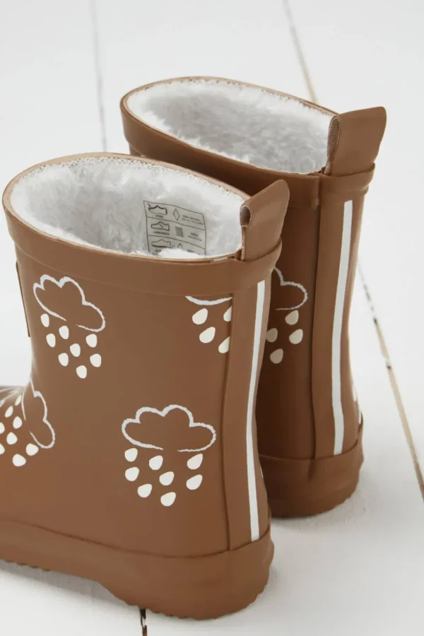 Grass & Air Colour-Changing Winter Wellies - Toffee Brown
