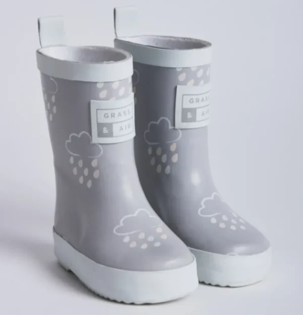 Grass & Air Colour-Revealing Wellies - Light Grey