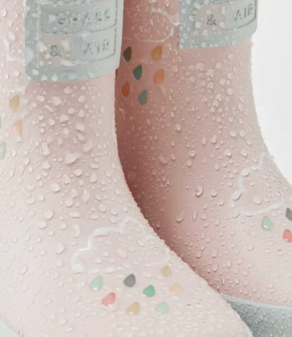 Grass & Air Colour-Revealing Wellies - Pale Pink