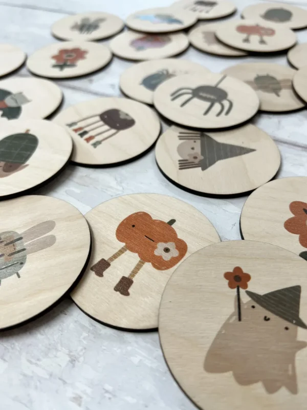 Halloween Wooden Memo Game