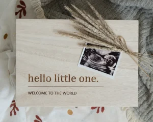 Hello Little One Wooden Baby Box - Large
