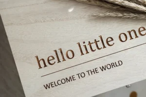 Hello Little One Wooden Baby Box - Large