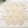 Hexagon Baby Milestone Discs | Wooden Baby Milestone Markers | Laser Engraved and Cut | Social Media Flat Lay Prop