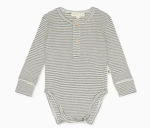 Kattan Cream & Black Stripe Romper