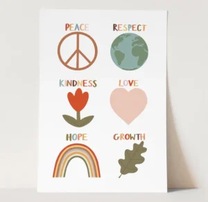 Kid of the Village A4 Positive Symbols Print