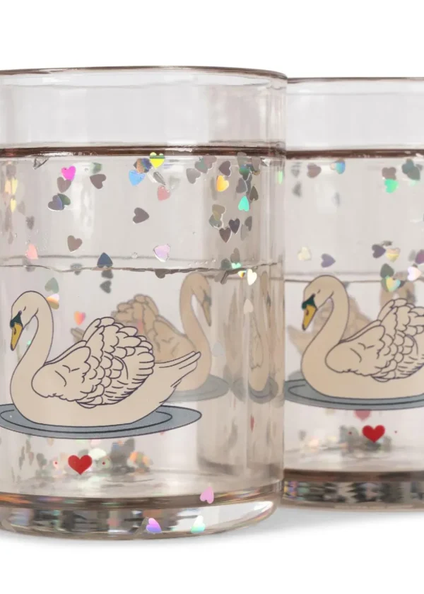Konges Sløjd Glitter Cups 2-pack - Swan / Off-White