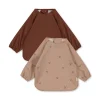 Konges Sløjd Long Sleeved Bib 2-pack - Cherry