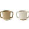 Liewood Alicia Baby Cup 2-pack - Oat / Sandy Mix