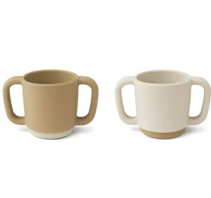Liewood Alicia Baby Cup 2-pack - Oat / Sandy Mix