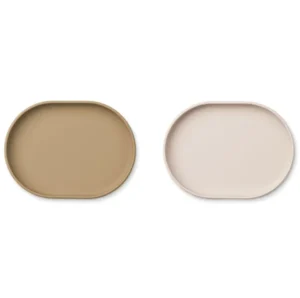 Liewood Anita Breakfast Plate 2-pack - Sandy / Oat
