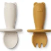 Liewood Avril Baby Cutlery 4-pack - Faune Green Multi Mix