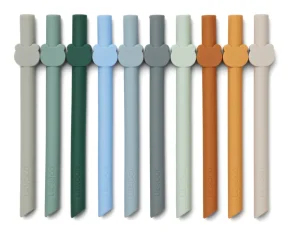 Liewood Badu Straw 10-pack - Blue Wave Multi Mix