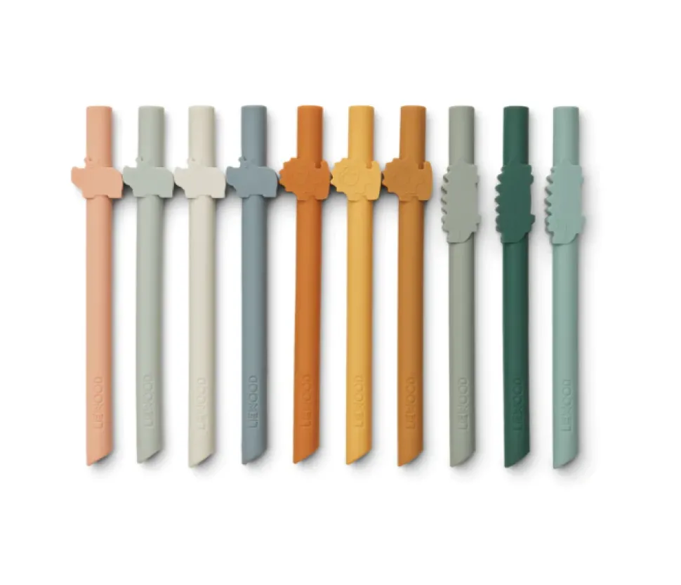 liewood_badu_straw_pack___0-2.webp Liewood Badu Straw 10-pack - Safari / Mustard Multi Mix