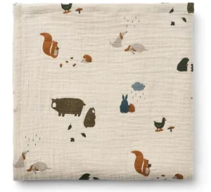 Liewood Ben Muslin Swaddle Print - Friendship Sandy Mix