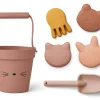 Liewood Dante Beach Set - Cat / Dark Rose Multi Mix