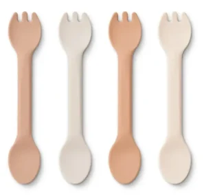 Liewood Jan 2 in 1 Cutlery 4-pack - Rose Multi Mix