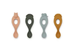Liewood Liva Silicone Spoon Set 4-pack - Safari / Rose Multi Mix