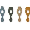 Liewood Liva Silicone Spoon Set 4-pack - Safari / Blue Multi Mix