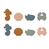 Liewood Paola Mini Bath Mat 8-pack - Sea Creature / Mustard Multi Mix