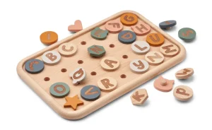 Liewood Russell Alphabet Activity Board - Mustard Multi Mix