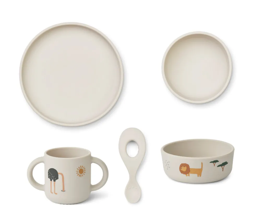 liewood_vivi_printed_sili_0.webp Liewood Vivi Printed Silicone Set - Safari Sandy Mix