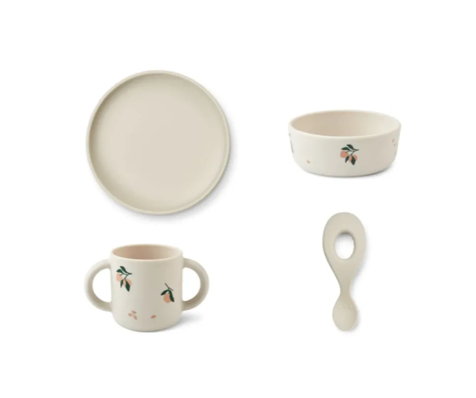 liewood_vivi_printed_sili_1.webp Liewood Vivi Printed Silicone Set - Peach / Sea Shell Mix