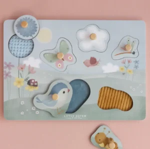Little Dutch Tactile Puzzle - Flowers & Butterflies