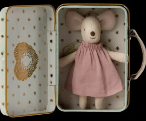 Maileg Angel Mouse in Suitcase, Little Sister
