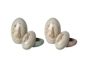 Maileg Easter Egg Metal Tins (x2) - Pink
