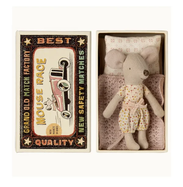 Maileg Little Sister Mouse in Matchbox